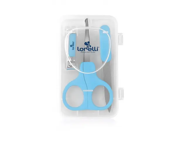 Set manichiura bebe 3 piese cu suport blue