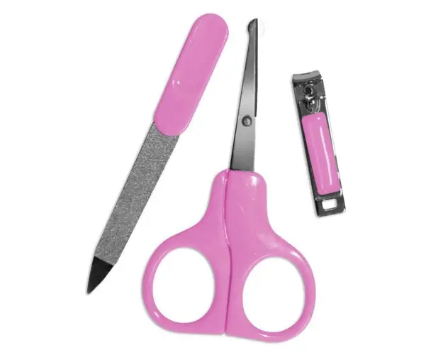 Set manichiura cu 3 piese pentru bebelusi Pink