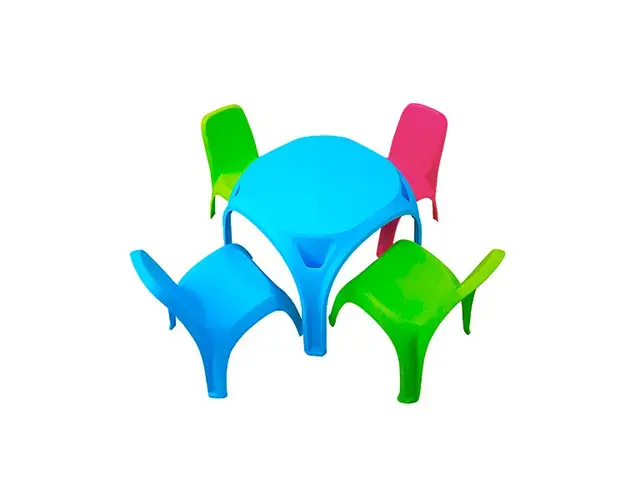 Set masuta + 4 scaune cu spatar Keter
