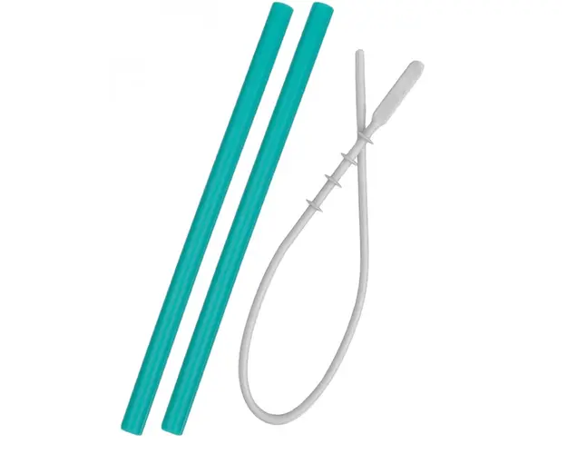 Set paie si perie Minikoioi 100 premium silicone aqua green