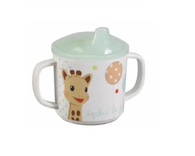Set pentru masa melamina Girafa Sophie baloane cutie cadou