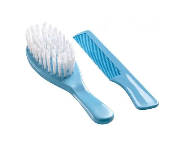 Set perie si pieptan pentru bebelusi Thermobaby Bleu