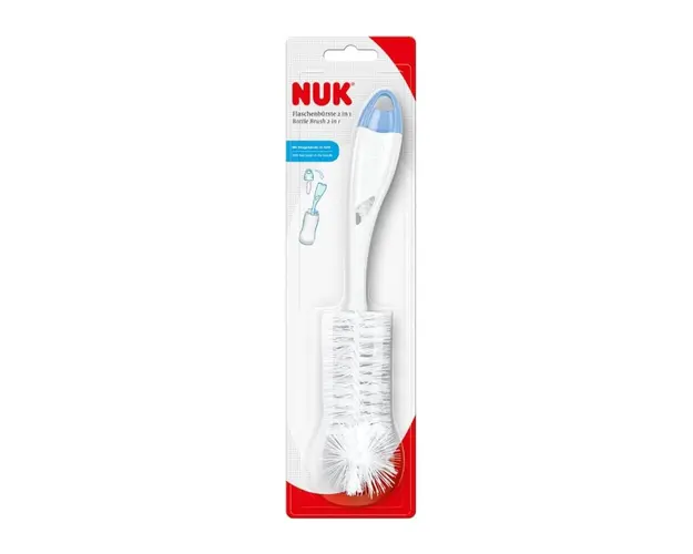 Set perii 2 in 1 spalat biberoane si tetine Nuk albastru