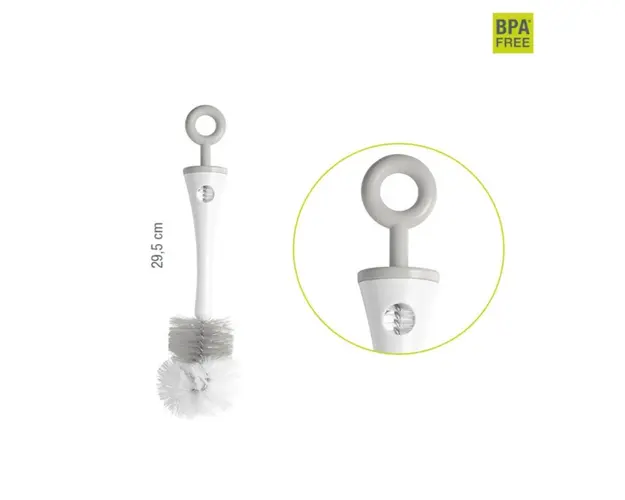 Set perii biberoane 2 in 1 gri
