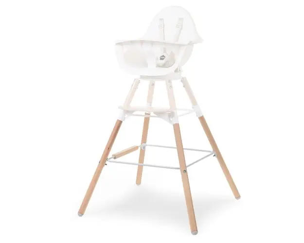 Set picioare cu suport pentru scaun de masa Childhome Evolu NaturalAlb