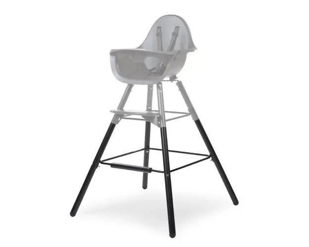 Set picioare cu suport pentru scaun de masa Childhome Evolu Negru
