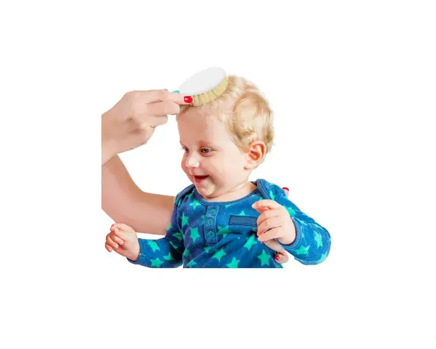 Set pieptan si perie din peri naturali BabyJem Pink