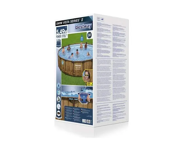 Set piscina cu cadru Bestway pompa de filtru inclus 549 x 122 cm