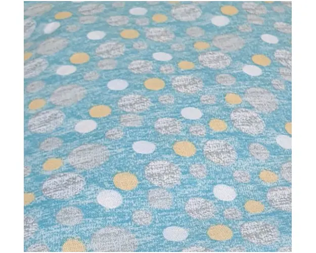 Set protectii patut Bubble Blue KidsDecor din bumbac 50 x 100 cm