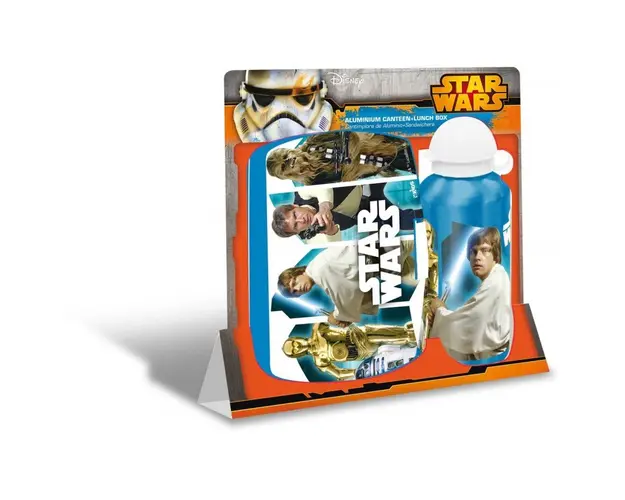 Set recipient apa Al 500ml si cutie pranz Star Wars bleu