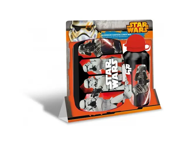 Set recipient apa Al 500ml si cutie pranz Star Wars rosu