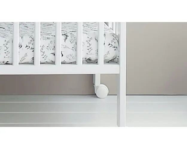 Set roti pentru patut copii 120 x 60 cm alb Woodies