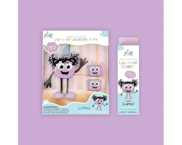 Set jucarii senzoriale luminoase pentru baie Lumi Glo Pal mov