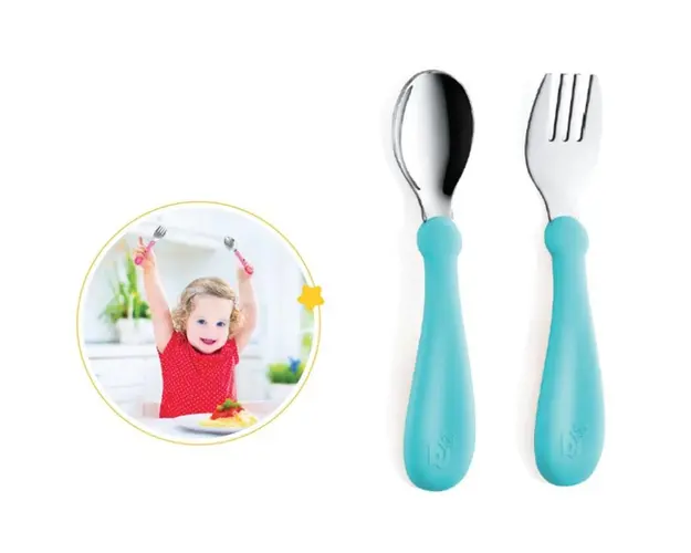 Set tacamuri din inox pentru copii BabyJem Blue
