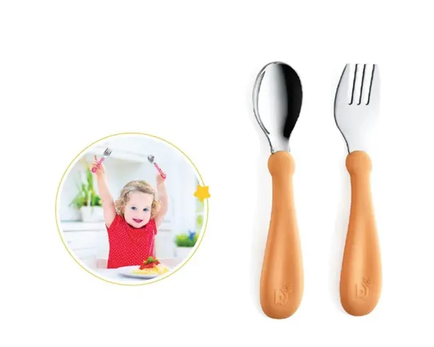Set tacamuri din inox pentru copii BabyJem Orange