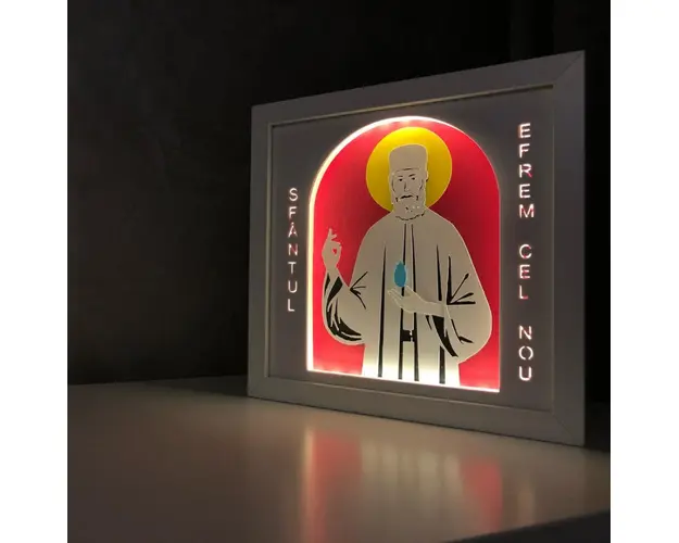 Tablou luminos Sfantul Efrem Cel Nou