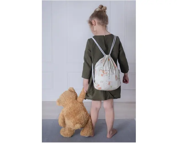 Sistem de infasare Nature Bamboo by Amy din Bambus cu umplutura antialergic BabySoft + Cadou Rucsacel Gasca bej