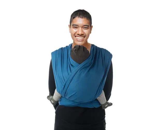 Sistem de purtare wrap tesut Trend BB-Slen Babylonia 490cm Campanula Blue