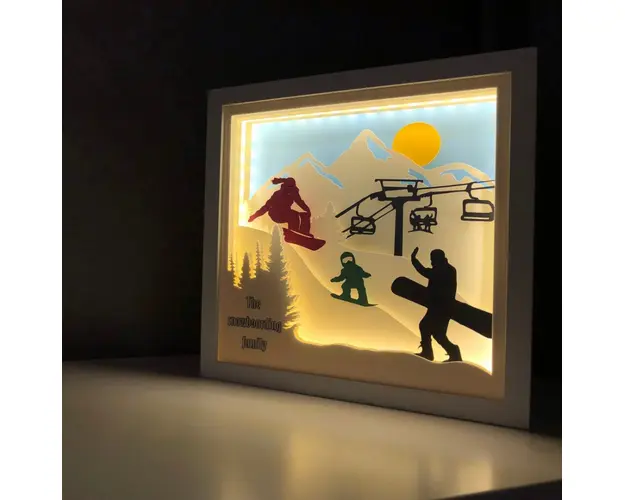 Tablou luminos Snowboard 001