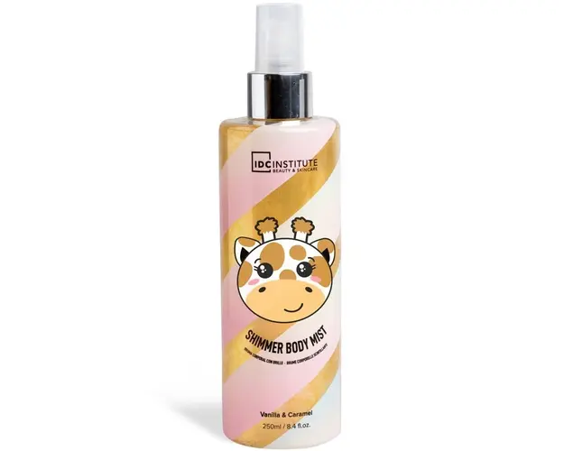 Spray de corp cu sclipici Cute Animals Shimmer Mist Giraffe IDC Institute