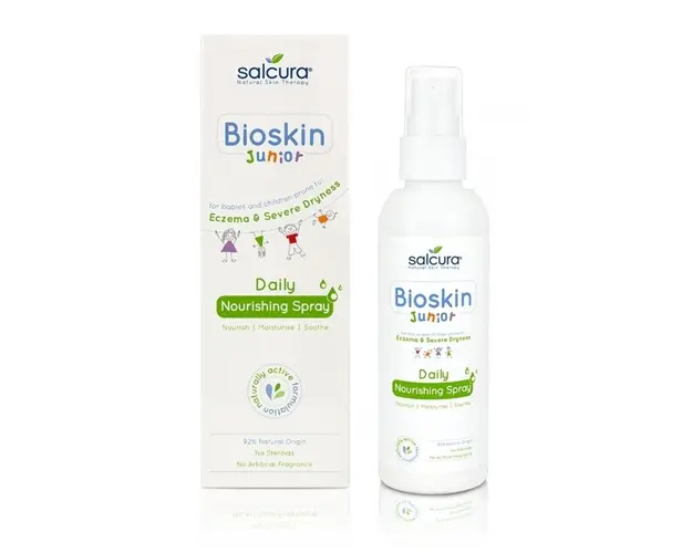 Spray nutritiv Bioskin Junior pt bebelusi si copii piele foarte uscata cu eczeme Salcura 100 ml