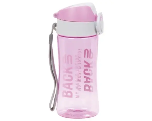 Sticla de apa pentru copii 400 ml plastic roz