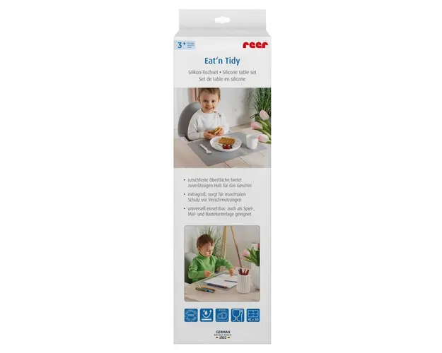 Napron antialunecare din silicon pentru farfurii bebelusi Reer Eatn Tidy 25021