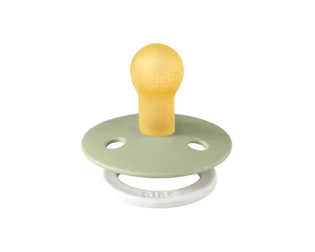 Suzeta fosforescenta Bibs Colour Glow Latex tetina rotunda 0 luni + Sage