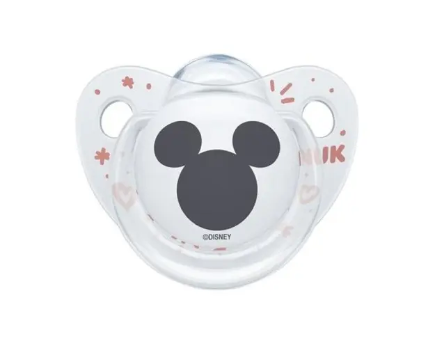 Suzeta Nuk Disney Mickey silicon 0-6 luni M1 transparentroz