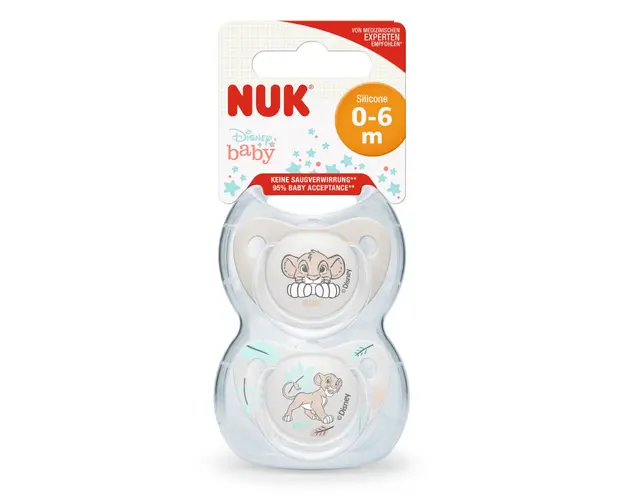 Set 2 suzete Nuk Disney The Lion King Silicon M1 0-6 luni