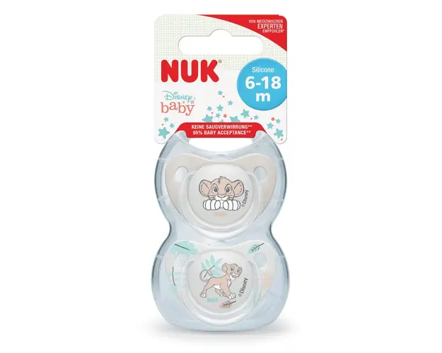 Set 2 suzete Nuk Disney The Lion King Silicon M2 6-18 luni