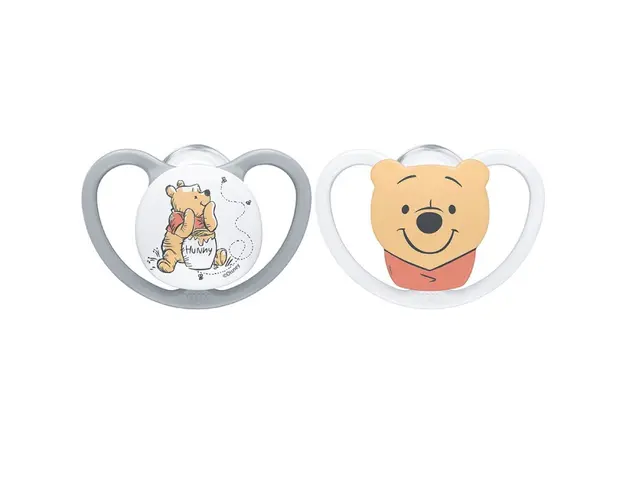 Set 2 suzete Nuk Space Disney Winnie Silicon 6-18 luni M2 grialb