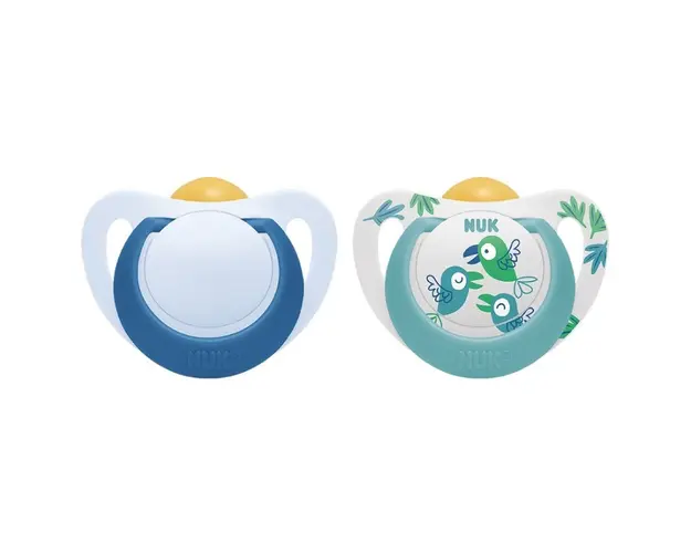 Set 2 suzete Nuk Star latex 6-18 luni albastru
