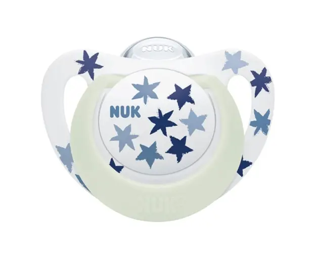 Suzeta Nuk Star Night silicon 18-36 luni M3 albastru
