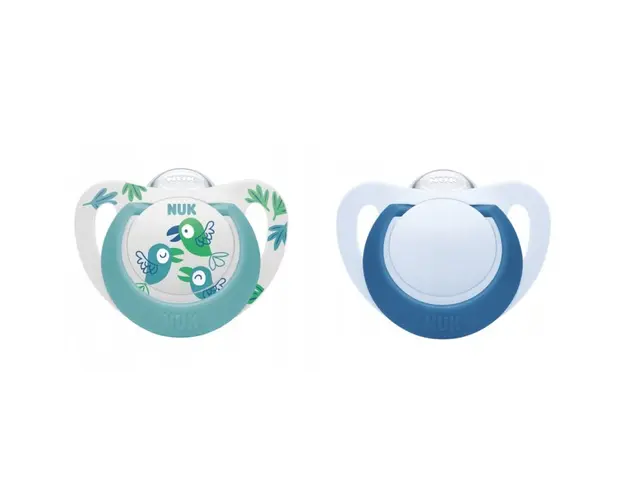 Set 2 suzete Nuk Star Silicon 6-18 luni Pasare