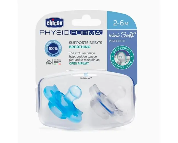 Suzete silicon Chicco PhysioForma MiniSoft boy 2-6 luni