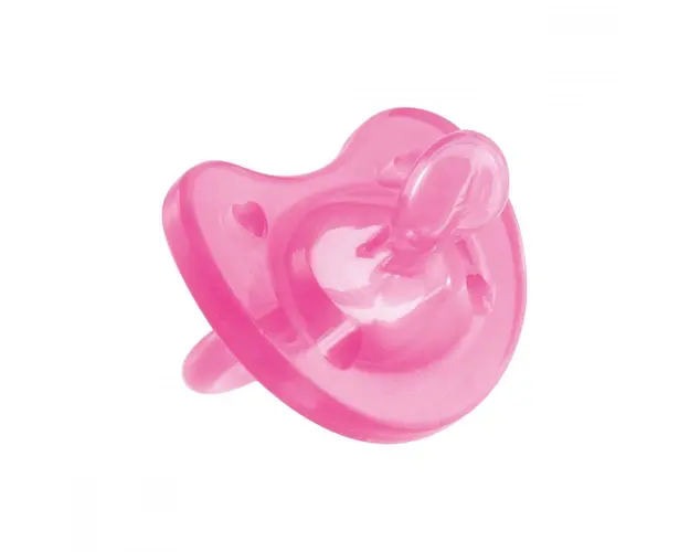 Suzeta Chicco silicon Physio Soft Light forma ortodontica 6-16 luni roz