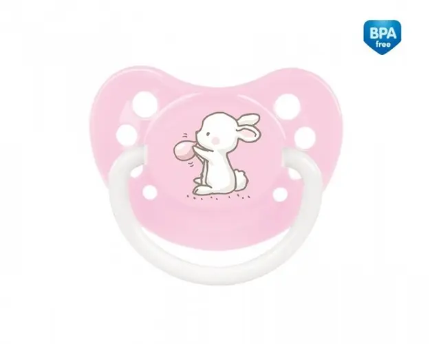 Suzeta silicon ortodontica 18 luni+ Roz