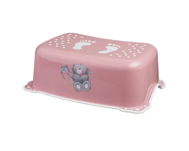 Taburet copii Bears Pink White antialunecare