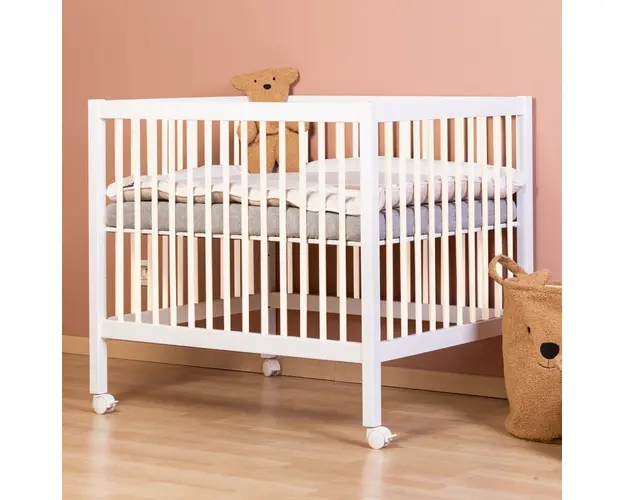 Tarc Childhome 97 cu roti 75x95 cm mdf alb