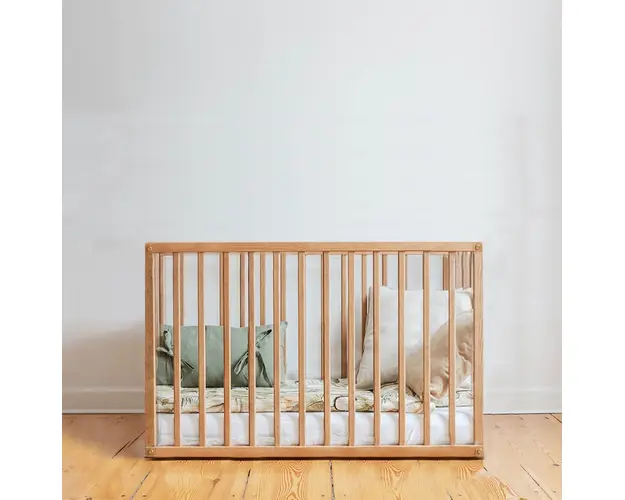 Tarc de joaca patrat din lemn vintage pentru copii si bebelusi interior 88 x 88 cm copie