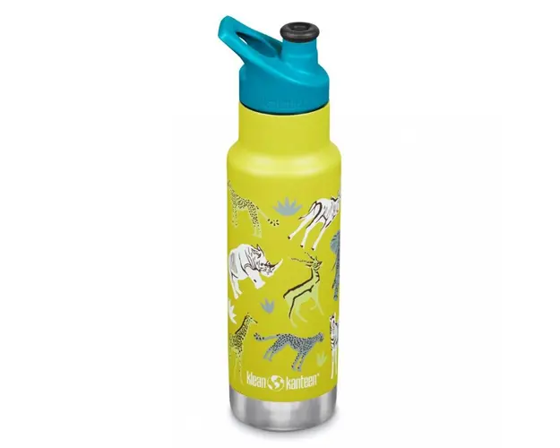 Termos din otel inoxidabil 355 ml cu capac sport Klean Kanteen Kid Classic Narrow Safari