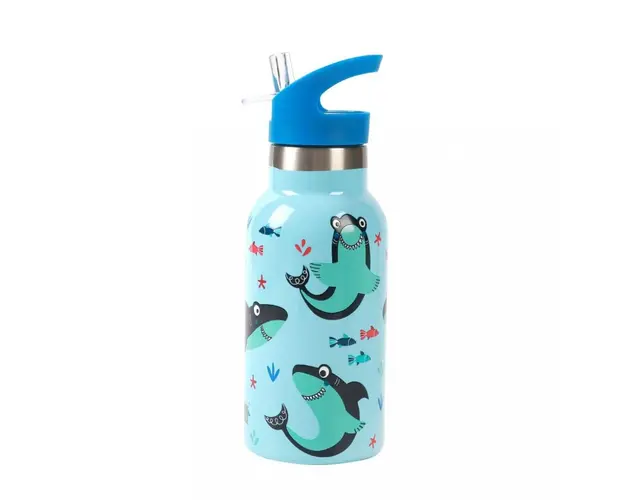 Termos pentru copii din otel inoxidabil design rechin 350 ml