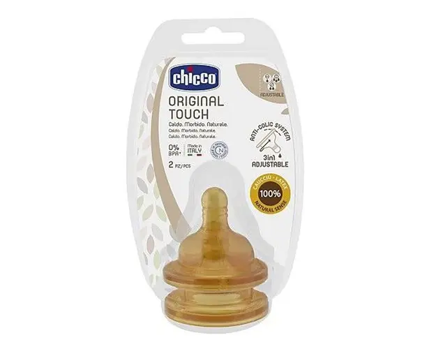 Tetina fiziologica Chicco Original Touch cauciuc flux reglabil 2 buc 2 luni+