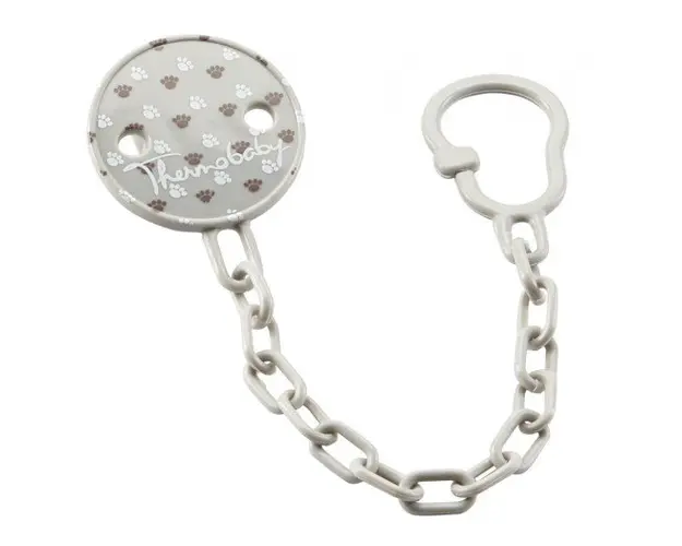 Lantisor suzeta cu clips Paws grey