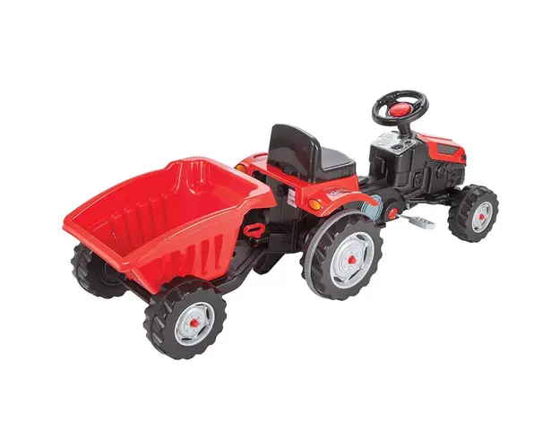 Tractor cu pedale si remorca Pilsan Active with Trailer 07-316 red