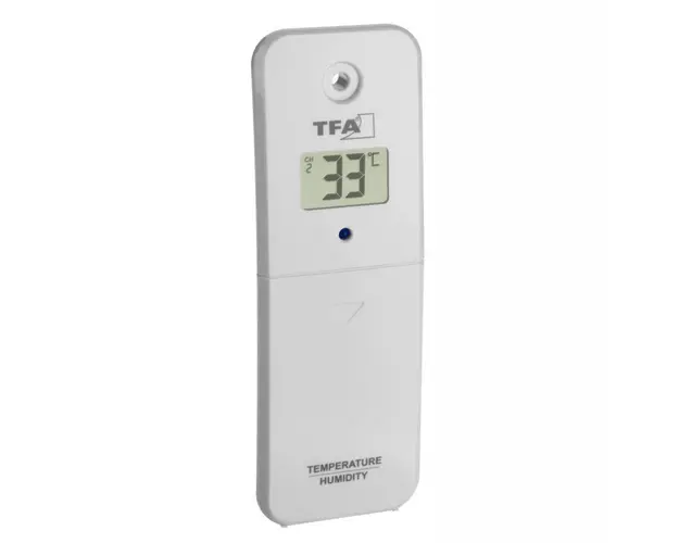 Transmitator wireless digital pentru temperatura si umiditate afisaj LCD Alb compatibil MARBELLA