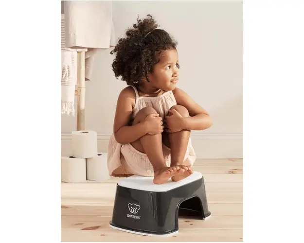 Treapta inaltator pentru baie Step Stool Black White BabyBjorn