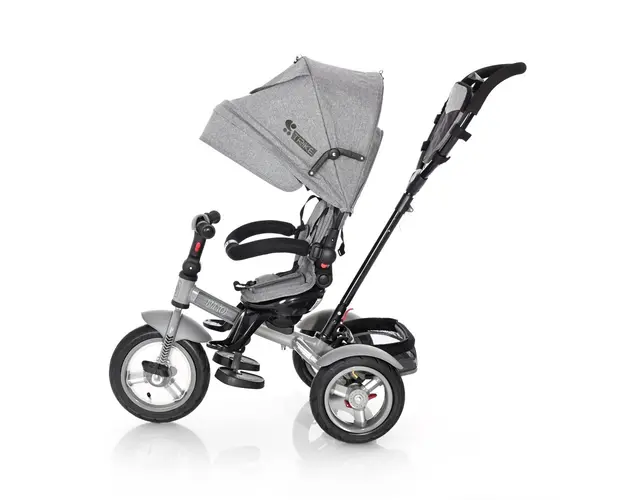 Tricicleta multifunctionala 4 in 1 Neo Air roti mari cu camera Grey Luxe