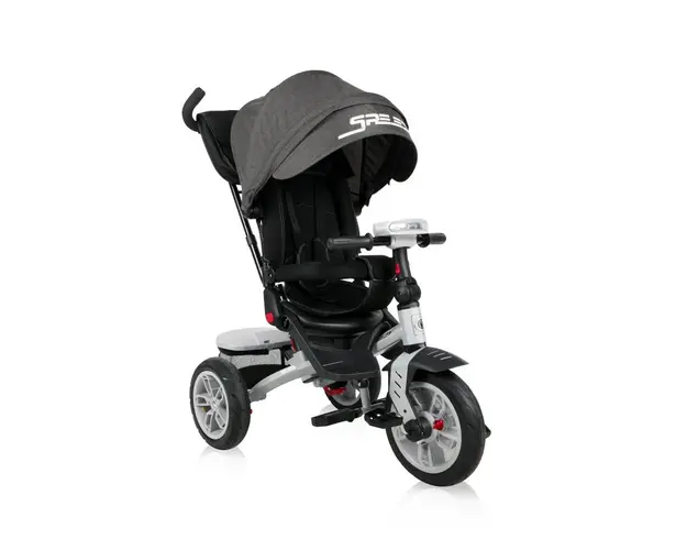 Tricicleta multifunctionala 4 in 1 Speedy Air scaun rotativ Black